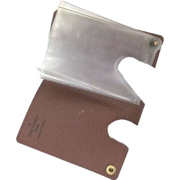 299152AH (C1) Louis Vuitton Wallet Card Case Porte Billets Pression Brown Monogr - Picture 5 of 9